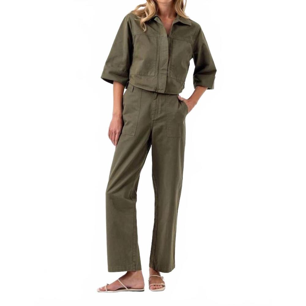 NEW SUNDAYS ismene mid-rise pants in moss green
